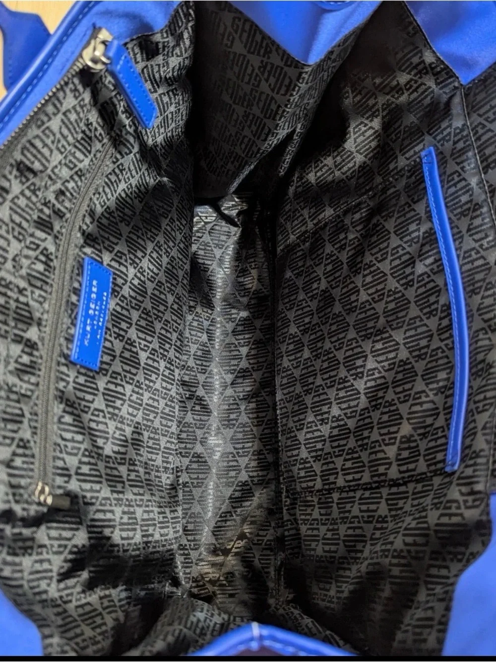 Kurt Geiger Royal Blue Large Quilted Tote with Signature Hardware - Picture 11 of 15